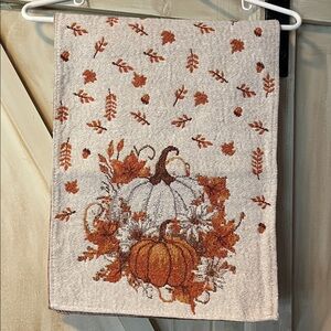 Tapestry Runner Pumpkin Leaves Fall - Orange and Brown